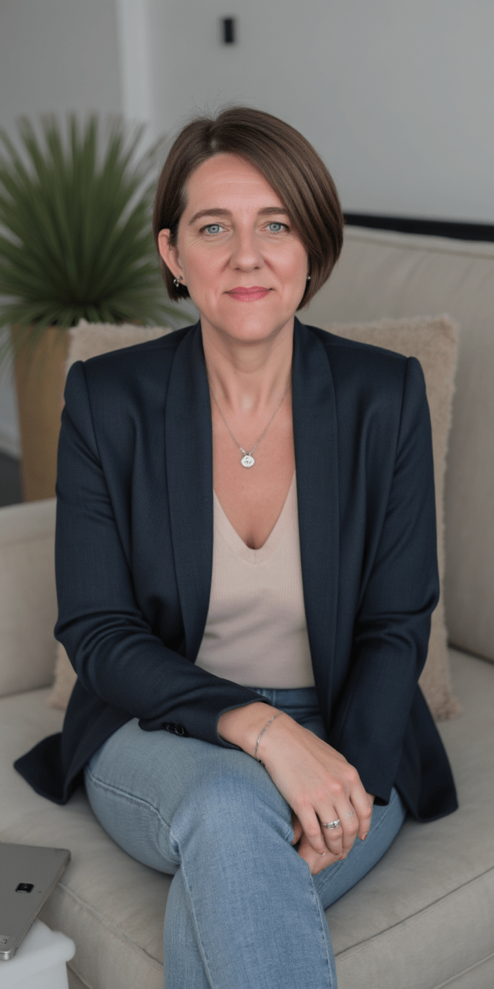 freepik a real woman in her 40s sitting at an elegant mode 63343 1